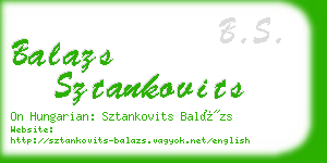 balazs sztankovits business card